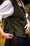Bodice vest with embroidery "Selma" Green S
