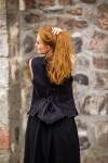 Miederweste mit Stickerei "Selma" Schwarz XXL