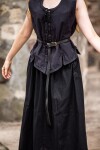 Gilet corsage avec broderie "Selma" Noir M