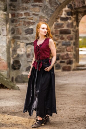 Bodice vest with embroidery "Selma" Red XL