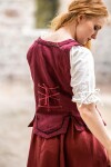 Bodice vest with embroidery "Selma" Red XL