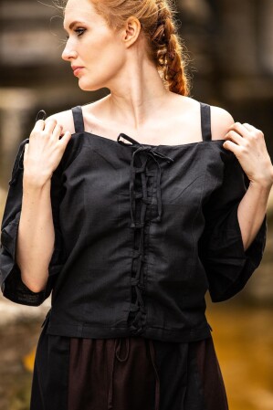Blouse à bretelles "Prina" Noir XXL