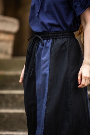 Jupe médiévale "Dana" Noir/Bleu XXL
