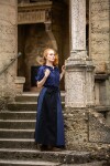 Medieval skirt "Dana" black/blue S/M
