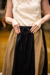 Falda medieval "Dana" Negro/Marrón claro XXL