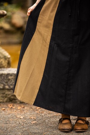 Medieval skirt "Dana" black/light brown L/XL