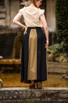 Falda medieval "Dana" Negro/Marrón claro S/M