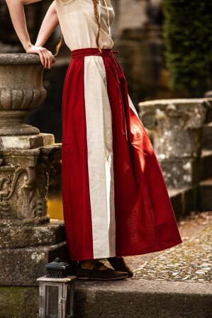 Falda medieval "Dana" Roja/Natural S/M