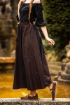 Gonna medievale "Dana" Marrone scuro/Nero XXXL