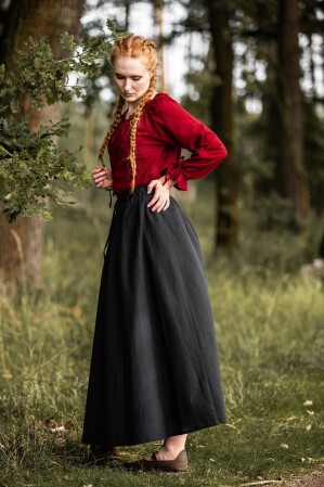 Falda medieval "Dana" Negro L/XL