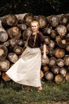 Mittelalterrock aus schwerer Baumwolle "Smilla" Natur XXL