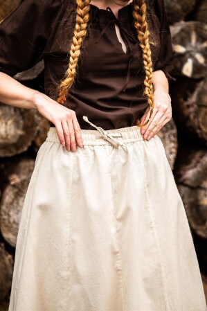 Gonna medievale in cotone pesante "Smilla" Naturale S/M