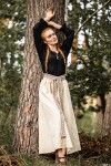 Gonna medievale in cotone pesante "Smilla" Naturale S/M