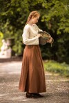 Falda medieval de algodón pesado "Smilla"  tabaco XXL