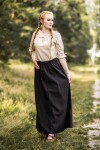 Falda medieval de algodón grueso "Smilla" Marrón oscuro XXL