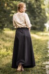 Falda medieval de algodón grueso "Smilla" Marrón oscuro L/XL