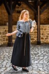 Falda medieval de algodón pesado "Smilla" Negro XXL