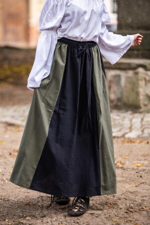 Medieval skirt "Dana" black/green L/XL