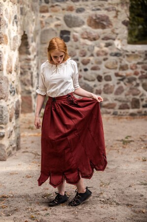 Jupe médiévale avec broderie "Svenja" Rouge XXXL
