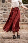Jupe médiévale avec broderie "Svenja" Rouge S/M