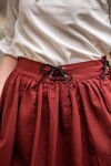 Jupe médiévale avec broderie "Svenja" Rouge S/M