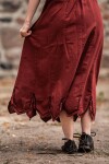 Jupe médiévale avec broderie "Svenja" Rouge S/M