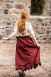 Gonna medievale con ricamo "Svenja" Rosso L/XL