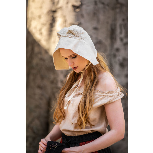 Medieval bonnet "Claire" Natural