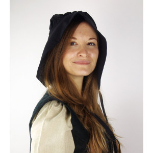 Medieval bonnet "Claire" Black