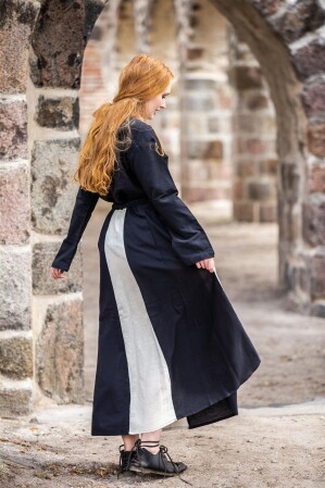 Falda medieval "Dana" Negro/Natural L/XL