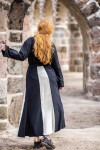 Falda medieval "Dana" Negro/Natural L/XL