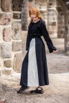 Falda medieval "Dana" Negro/Natural XXXL