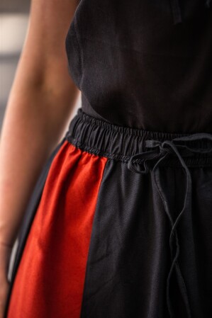 Falda medieval "Dana" Negro/Rojo S/M