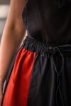 Falda medieval "Dana" Negro/Rojo S/M