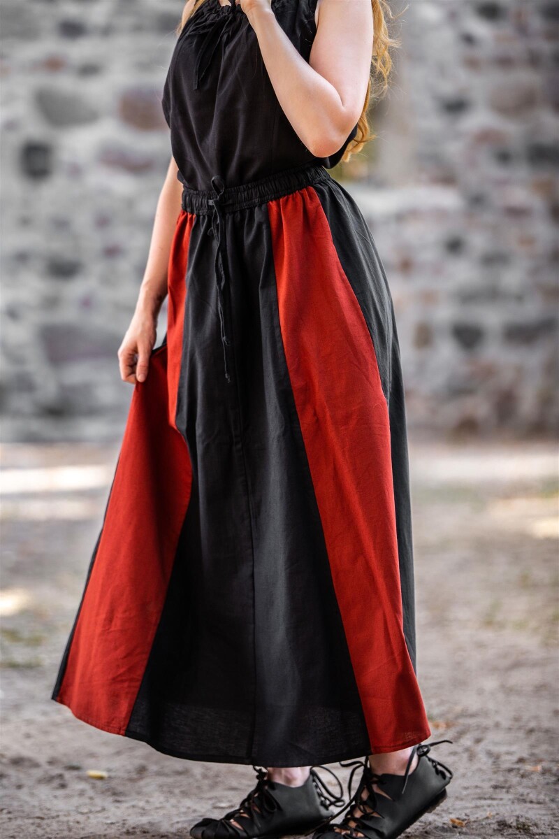 Medieval skirt "Dana" black/Red XXL