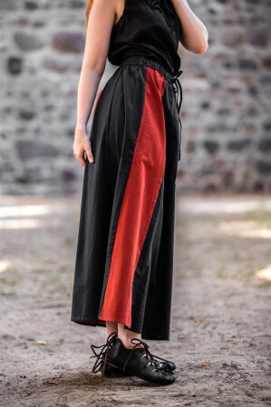 Gonna medievale "Dana" Nero/Rosso XXL