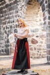 Gonna medievale "Dana" Nero/Rosso XXL