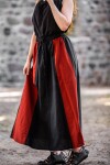 Falda medieval "Dana" Negro/Rojo XXXL