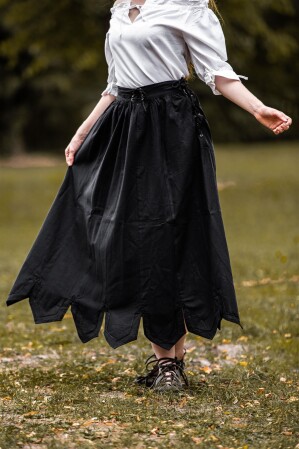 Jupe médiévale avec broderie "Svenja" Noir S/M