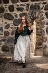 Falda medieval con bordado "Svenja" Natural L/XL