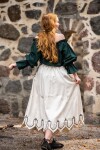 Falda medieval con bordado "Svenja" Natural L/XL