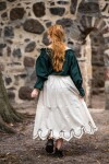 Falda medieval con bordado "Svenja" Natural XXL