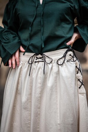 Falda medieval con bordado "Svenja" Natural XXXL