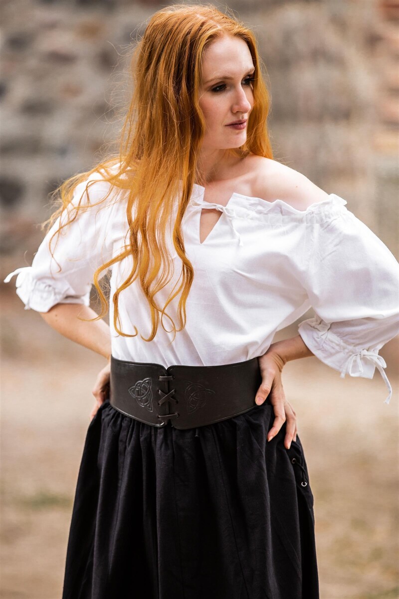 Mittelalter Kurzarmbluse "Vera" Weiß XS