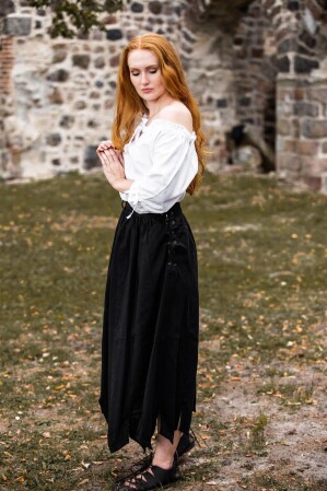 Mittelalter Kurzarmbluse "Vera" Weiß XS