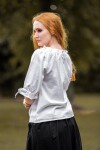 Medieval short sleeve blouse "Vera" White XL