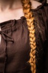 Medieval short sleeve blouse "Vera" Dark brown XL