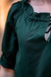 Blusa medieval de manga corta "Vera" Verde XS