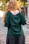 Medieval short sleeve blouse "Vera" Green XL