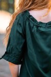 Medieval short sleeve blouse "Vera" Green XL